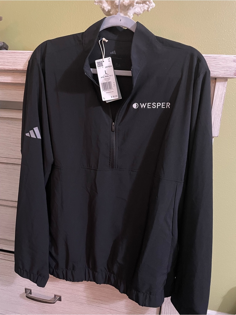 adidas Women's Black Quarter-Zip Utility Jacket